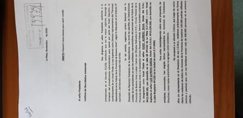 Nota de presentación ante el I.O.M.A.