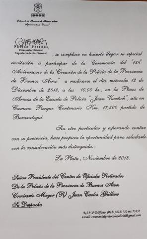 138º Aniversario de la Policía de la Provincia de Buenos Aires